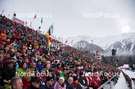19.01.2014, Antholz, Italy (ITA): Biathlon Feature: Fans with flags - IBU world cup biathlon, relay women, Antholz (ITA). www.nordicfocus.com. © Manzoni/NordicFocus. Every downloaded picture is fee-liable.