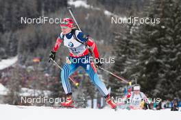 16.01.2014, Antholz, Italy (ITA): Iana Romanova (RUS) - IBU world cup biathlon, sprint women, Antholz (ITA). www.nordicfocus.com. © Manzoni/NordicFocus. Every downloaded picture is fee-liable.