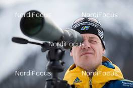 15.01.2014, Antholz, Italy (ITA): Marko Laaksonen (FIN), head coach women Team Sweden - IBU world cup biathlon, training, Antholz (ITA). www.nordicfocus.com. © Manzoni/NordicFocus. Every downloaded picture is fee-liable.
