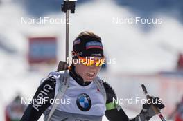 08.03.2014, Pokljuka, Slovenia (SLO): Selina Gasparin (SUI) - IBU world cup biathlon, pursuit women, Pokljuka (SLO). www.nordicfocus.com. © Manzoni/NordicFocus. Every downloaded picture is fee-liable.