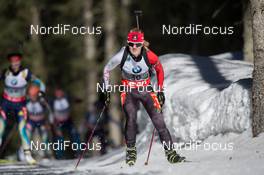 08.03.2014, Pokljuka, Slovenia (SLO): Emma Lunder (CAN) - IBU world cup biathlon, pursuit women, Pokljuka (SLO). www.nordicfocus.com. © Manzoni/NordicFocus. Every downloaded picture is fee-liable.