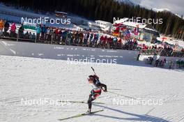 06.03.2014, Pokljuka, Slovenia (SLO): Desislava Stoyanova (BUL) - IBU world cup biathlon, sprint women, Pokljuka (SLO). www.nordicfocus.com. © Manzoni/NordicFocus. Every downloaded picture is fee-liable.