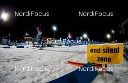 12.03.2014, Kontiolahti, Finland (FIN): silent zone sign - IBU world cup biathlon, training, Kontiolahti (FIN). www.nordicfocus.com. © Laiho/NordicFocus. Every downloaded picture is fee-liable.