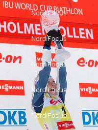 23.03.2014, Oslo, Norway (NOR): Kaisa Maekaeraeinen (FIN) - IBU world cup biathlon Holmenkollen, cups, Oslo (NOR). www.nordicfocus.com. © Manzoni/NordicFocus. Every downloaded picture is fee-liable.
