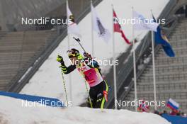 22.03.2014, Oslo, Norway (NOR): Martin Fourcade (FRA) - IBU world cup biathlon Holmenkollen, pursuit men, Oslo (NOR). www.nordicfocus.com. © Manzoni/NordicFocus. Every downloaded picture is fee-liable.