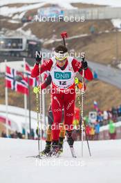 22.03.2014, Oslo, Norway (NOR): Ole Einar Bjoerndalen (NOR) - IBU world cup biathlon Holmenkollen, pursuit men, Oslo (NOR). www.nordicfocus.com. © Manzoni/NordicFocus. Every downloaded picture is fee-liable.