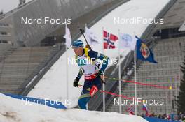 22.03.2014, Oslo, Norway (NOR): Bjoern Ferry (SWE) - IBU world cup biathlon Holmenkollen, pursuit men, Oslo (NOR). www.nordicfocus.com. © Manzoni/NordicFocus. Every downloaded picture is fee-liable.