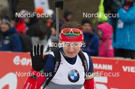 22.03.2014, Oslo, Norway (NOR): Olga Vilukhina (RUS) - IBU world cup biathlon Holmenkollen, pursuit women, Oslo (NOR). www.nordicfocus.com. © Manzoni/NordicFocus. Every downloaded picture is fee-liable.