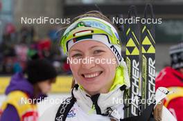 22.03.2014, Oslo, Norway (NOR): Darya Domracheva (BLR) - IBU world cup biathlon Holmenkollen, pursuit women, Oslo (NOR). www.nordicfocus.com. © Manzoni/NordicFocus. Every downloaded picture is fee-liable.