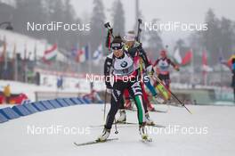 22.03.2014, Oslo, Norway (NOR): Karin Oberhofer (ITA) - IBU world cup biathlon Holmenkollen, pursuit women, Oslo (NOR). www.nordicfocus.com. © Manzoni/NordicFocus. Every downloaded picture is fee-liable.