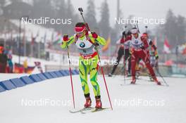 22.03.2014, Oslo, Norway (NOR): Andreja Mali (SLO) - IBU world cup biathlon Holmenkollen, pursuit women, Oslo (NOR). www.nordicfocus.com. © Manzoni/NordicFocus. Every downloaded picture is fee-liable.