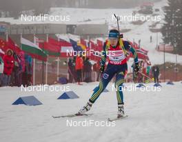 20.03.2014, Oslo, Norway (NOR): Elisabeth Hoegberg (SWE) - IBU world cup biathlon Holmenkollen, sprint women, Oslo (NOR). www.nordicfocus.com. © Manzoni/NordicFocus. Every downloaded picture is fee-liable.