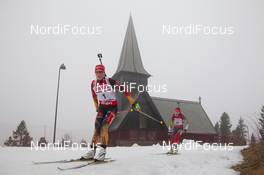 20.03.2014, Oslo, Norway (NOR): Franziska Hildebrand (GER) - IBU world cup biathlon Holmenkollen, sprint women, Oslo (NOR). www.nordicfocus.com. © Manzoni/NordicFocus. Every downloaded picture is fee-liable.