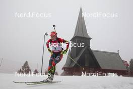 20.03.2014, Oslo, Norway (NOR): Gabriela Soukalova (CZE) - IBU world cup biathlon Holmenkollen, sprint women, Oslo (NOR). www.nordicfocus.com. © Manzoni/NordicFocus. Every downloaded picture is fee-liable.