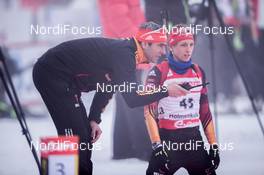 20.03.2014, Oslo, Norway (NOR): Ricco Gross (GER) coach Team Germany, Vanessa Hinz (GER) - IBU world cup biathlon Holmenkollen, sprint women, Oslo (NOR). www.nordicfocus.com. © Manzoni/NordicFocus. Every downloaded picture is fee-liable.