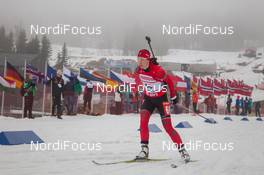 20.03.2014, Oslo, Norway (NOR): Megan Heinicke (CAN) - IBU world cup biathlon Holmenkollen, sprint women, Oslo (NOR). www.nordicfocus.com. © Manzoni/NordicFocus. Every downloaded picture is fee-liable.