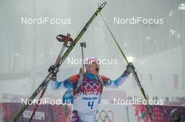 18.02.2014, Sochi, Russia (RUS): Ondrej Moravec (CZE) - XXII. Olympic Winter Games Sochi 2014, biathlon, mass men, Sochi (RUS). www.nordicfocus.com. © NordicFocus. Every downloaded picture is fee-liable.