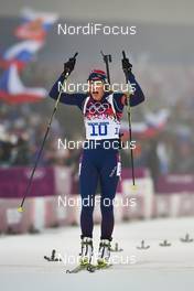 11.02.2014, Sochi, Russia (RUS): Tora Berger (NOR) - XXII. Olympic Winter Games Sochi 2014, biathlon, pursuit women, Sochi (RUS). www.nordicfocus.com. © NordicFocus. Every downloaded picture is fee-liable.