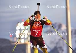 19.02.2014, Sochi, Russia (RUS): Evi Sachenbacher-Stehle (GER) - XXII. Olympic Winter Games Sochi 2014, biathlon, relay mixed, Sochi (RUS). www.nordicfocus.com. © NordicFocus. Every downloaded picture is fee-liable.