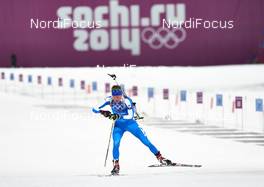 19.02.2014, Sochi, Russia (RUS): Lukas Hofer (ITA) - XXII. Olympic Winter Games Sochi 2014, biathlon, relay mixed, Sochi (RUS). www.nordicfocus.com. © NordicFocus. Every downloaded picture is fee-liable.