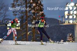 19.02.2014, Sochi, Russia (RUS): Gabriela Soukalova (CZE), Tiril Eckhoff (NOR), (l-r) - XXII. Olympic Winter Games Sochi 2014, biathlon, relay mixed, Sochi (RUS). www.nordicfocus.com. © NordicFocus. Every downloaded picture is fee-liable.