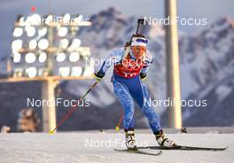19.02.2014, Sochi, Russia (RUS): Kadri Lehtla (EST) - XXII. Olympic Winter Games Sochi 2014, biathlon, relay mixed, Sochi (RUS). www.nordicfocus.com. © NordicFocus. Every downloaded picture is fee-liable.