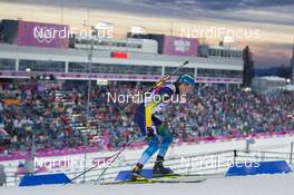 08.02.2014, Sochi, Russia (RUS): Fredrik Lindstroem (SWE) - XXII. Olympic Winter Games Sochi 2014, biathlon, sprint men, Sochi (RUS). www.nordicfocus.com. © NordicFocus. Every downloaded picture is fee-liable.