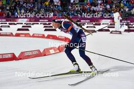 09.02.2014, Sochi, Russia (RUS): Tora Berger (NOR) - XXII. Olympic Winter Games Sochi 2014, biathlon, sprint women, Sochi (RUS). www.nordicfocus.com. © NordicFocus. Every downloaded picture is fee-liable.