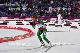 09.02.2014, Sochi, Russia (RUS): Darya Domracheva (BLR) - XXII. Olympic Winter Games Sochi 2014, biathlon, sprint women, Sochi (RUS). www.nordicfocus.com. © NordicFocus. Every downloaded picture is fee-liable.