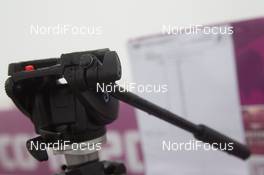 17.02.2014, Sochi, Russia (RUS): Event Feature: Camera pod at the shooting range - XXII. Olympic Winter Games Sochi 2014, biathlon, training, Sochi (RUS). www.nordicfocus.com. © NordicFocus. Every downloaded picture is fee-liable.