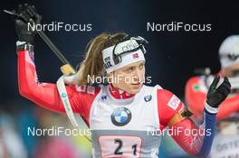 30.11.2014, Oestersund, Sweden (SWE):  Synnoeve Solemdal (NOR) - IBU world cup biathlon, relay mixed, Oestersund (SWE). www.nordicfocus.com. © Manzoni/NordicFocus. Every downloaded picture is fee-liable.