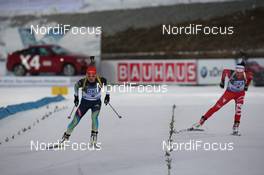 07.12.2014, Oestersund, Sweden (SWE): Valj Semerenko (UKR), Dorothea Wierer (ITA) - IBU world cup biathlon, pursuit women, Oestersund (SWE). www.nordicfocus.com. © Manzoni/NordicFocus. Every downloaded picture is fee-liable.
