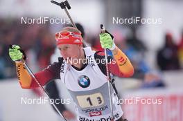 13.12.2014, Hochfilzen, Austria (AUT): Daniel Boehm (GER) - IBU world cup biathlon, relay men, Hochfilzen (AUT). www.nordicfocus.com. © Manzoni/NordicFocus. Every downloaded picture is fee-liable.