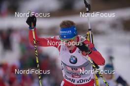 13.12.2014, Hochfilzen, Austria (AUT): Lukas Hofer (ITA) - IBU world cup biathlon, relay men, Hochfilzen (AUT). www.nordicfocus.com. © Manzoni/NordicFocus. Every downloaded picture is fee-liable.