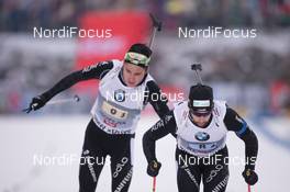 13.12.2014, Hochfilzen, Austria (AUT): Jeremy Finello (SUI), Serafin Wiestner (SUI) - IBU world cup biathlon, relay men, Hochfilzen (AUT). www.nordicfocus.com. © Manzoni/NordicFocus. Every downloaded picture is fee-liable.