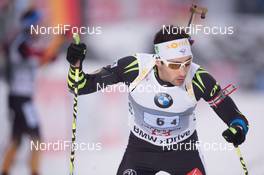 13.12.2014, Hochfilzen, Austria (AUT): Martin Fourcade (FRA) - IBU world cup biathlon, relay men, Hochfilzen (AUT). www.nordicfocus.com. © Manzoni/NordicFocus. Every downloaded picture is fee-liable.