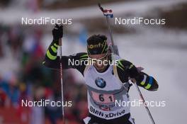 13.12.2014, Hochfilzen, Austria (AUT): Simon Fourcade (FRA) - IBU world cup biathlon, relay men, Hochfilzen (AUT). www.nordicfocus.com. © Manzoni/NordicFocus. Every downloaded picture is fee-liable.