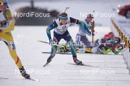 13.12.2014, Hochfilzen, Austria (AUT): Christoffer Eriksson (SWE) - IBU world cup biathlon, relay men, Hochfilzen (AUT). www.nordicfocus.com. © Manzoni/NordicFocus. Every downloaded picture is fee-liable.