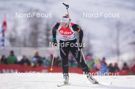13.12.2014, Hochfilzen, Austria (AUT): Irene Cadurisch (SUI) - IBU world cup biathlon, relay women, Hochfilzen (AUT). www.nordicfocus.com. © Manzoni/NordicFocus. Every downloaded picture is fee-liable.
