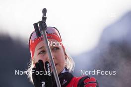13.12.2014, Hochfilzen, Austria (AUT): Franziska Preuss (GER) - IBU world cup biathlon, relay women, Hochfilzen (AUT). www.nordicfocus.com. © Manzoni/NordicFocus. Every downloaded picture is fee-liable.