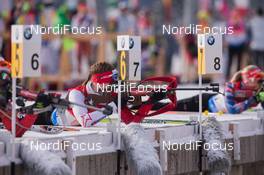 13.12.2014, Hochfilzen, Austria (AUT): Megan Heinicke (CAN) - IBU world cup biathlon, relay women, Hochfilzen (AUT). www.nordicfocus.com. © Manzoni/NordicFocus. Every downloaded picture is fee-liable.