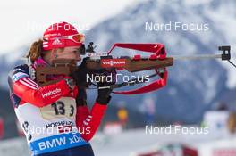13.12.2014, Hochfilzen, Austria (AUT): Ekaterina Shumilova (RUS) - IBU world cup biathlon, relay women, Hochfilzen (AUT). www.nordicfocus.com. © Manzoni/NordicFocus. Every downloaded picture is fee-liable.