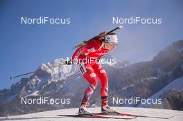 12.12.2014, Hochfilzen, Austria (AUT): Synnoeve Solemdal (NOR) - IBU world cup biathlon, sprint women, Hochfilzen (AUT). www.nordicfocus.com. © Manzoni/NordicFocus. Every downloaded picture is fee-liable.