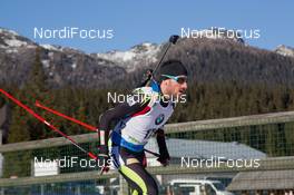 21.12.2014, Pokljuka, Slovenia (SLO): Jean Guillaume Beatrix (FRA) - IBU world cup biathlon, mass men, Pokljuka (SLO). www.nordicfocus.com. © Manzoni/NordicFocus. Every downloaded picture is fee-liable.