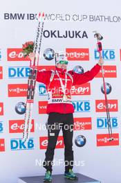 20.12.2014, Pokljuka, Slovenia (SLO): Emil Hegle Svendsen (NOR) - IBU world cup biathlon, pursuit men, Pokljuka (SLO). www.nordicfocus.com. © Manzoni/NordicFocus. Every downloaded picture is fee-liable.
