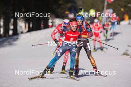 20.12.2014, Pokljuka, Slovenia (SLO): Evgeniy Garanichev (RUS) - IBU world cup biathlon, pursuit men, Pokljuka (SLO). www.nordicfocus.com. © Manzoni/NordicFocus. Every downloaded picture is fee-liable.