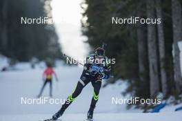 19.12.2014, Pokljuka, Slovenia (SLO): Simon Desthieux (FRA) - IBU world cup biathlon, sprint men, Pokljuka (SLO). www.nordicfocus.com. © Manzoni/NordicFocus. Every downloaded picture is fee-liable.