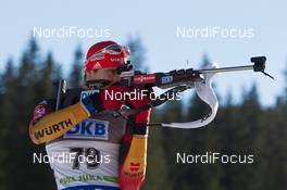 19.12.2014, Pokljuka, Slovenia (SLO): Arnd Peiffer (GER) - IBU world cup biathlon, sprint men, Pokljuka (SLO). www.nordicfocus.com. © Manzoni/NordicFocus. Every downloaded picture is fee-liable.