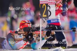 18.12.2014, Pokljuka, Slovenia (SLO): Juliya Dzhyma (UKR) - IBU world cup biathlon, sprint women, Pokljuka (SLO). www.nordicfocus.com. © Manzoni/NordicFocus. Every downloaded picture is fee-liable.