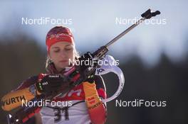 18.12.2014, Pokljuka, Slovenia (SLO): Vanessa Hinz (GER) - IBU world cup biathlon, sprint women, Pokljuka (SLO). www.nordicfocus.com. © Manzoni/NordicFocus. Every downloaded picture is fee-liable.